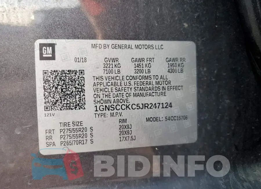 1GNSCCKC5JR247124 Photo# 13