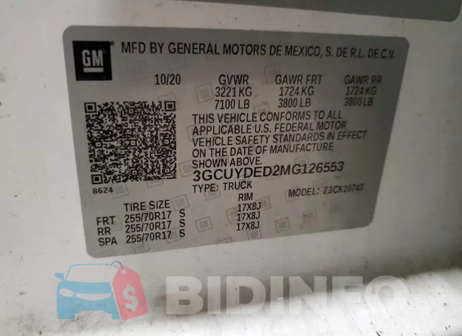 3GCUYDED2MG126553 Photo# 12