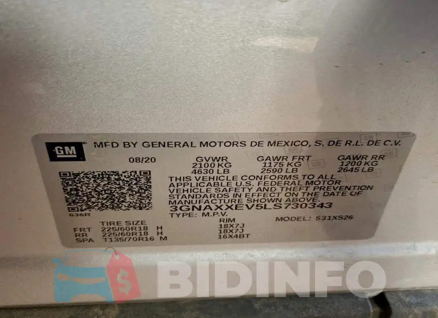 3GNAXXEV5LS730343 Photo# 13