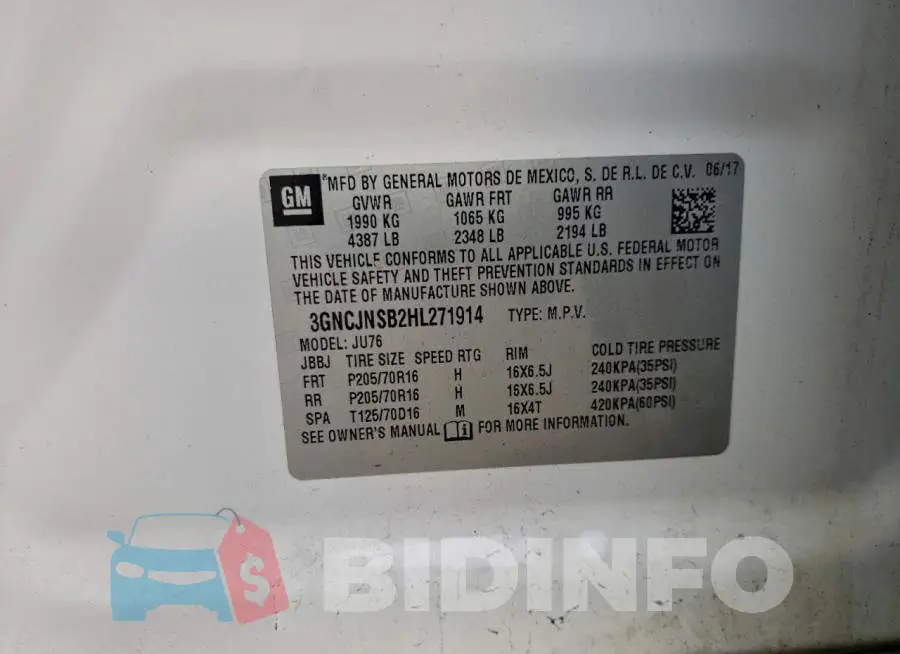 3GNCJNSB2HL271914 Photo# 13