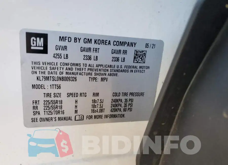 KL79MTSL0NB009326 Photo# 12