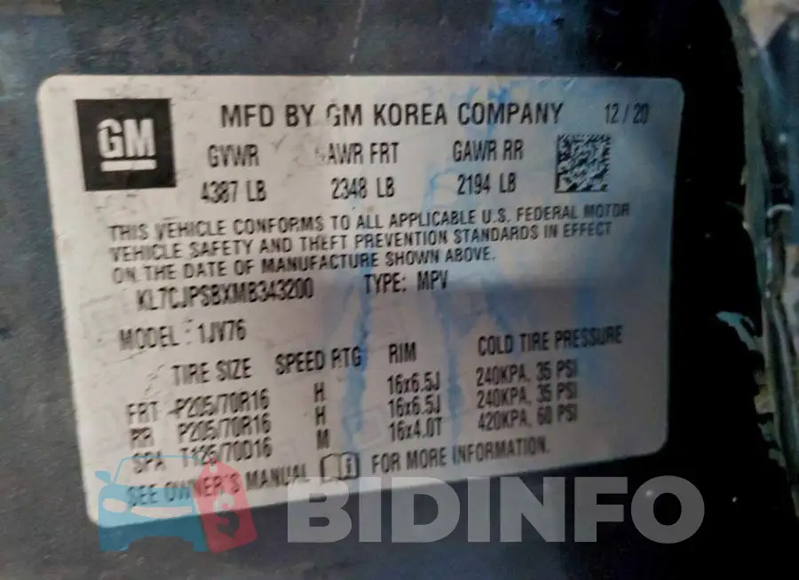 KL7CJPSBXMB343200 Photo# 12