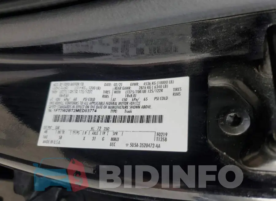 1FT7W2BT2MED03774 Photo# 12