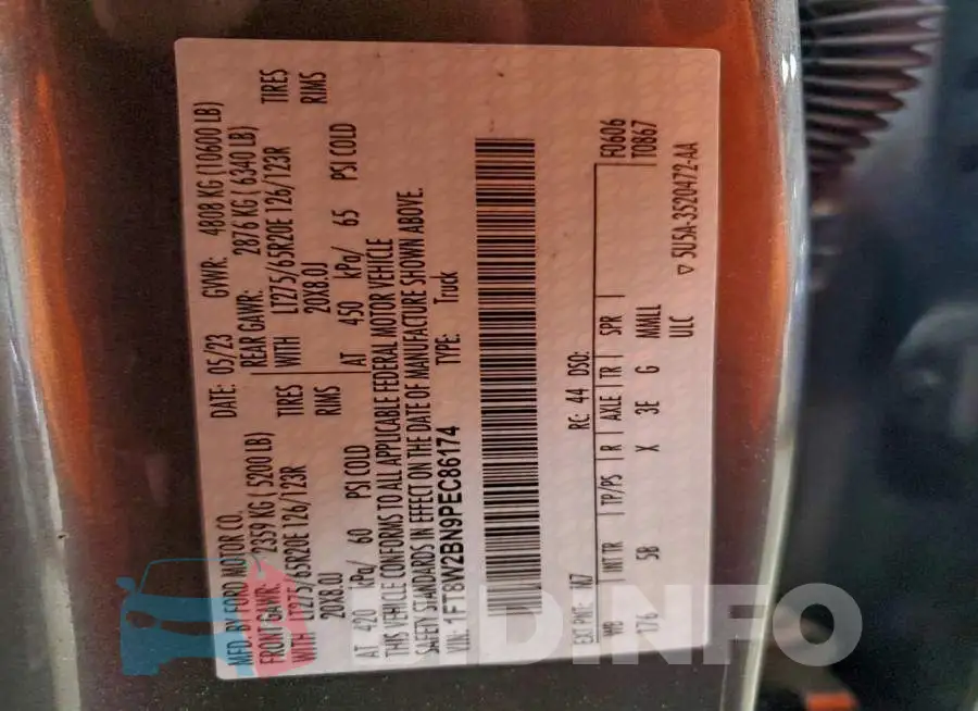 1FT8W2BN9PEC86174 Photo# 12