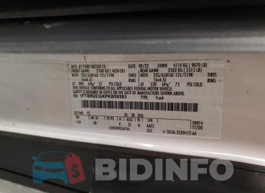 1FTBR2CGXPKB59383 Photo# 13