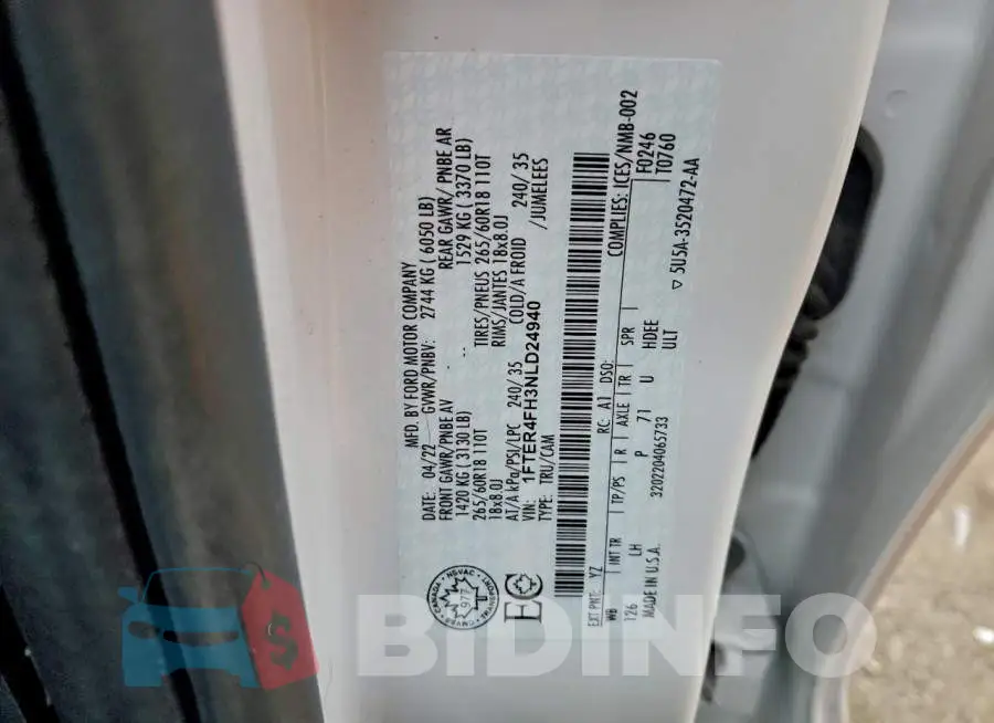 1FTER4FH3NLD24940 Photo# 13