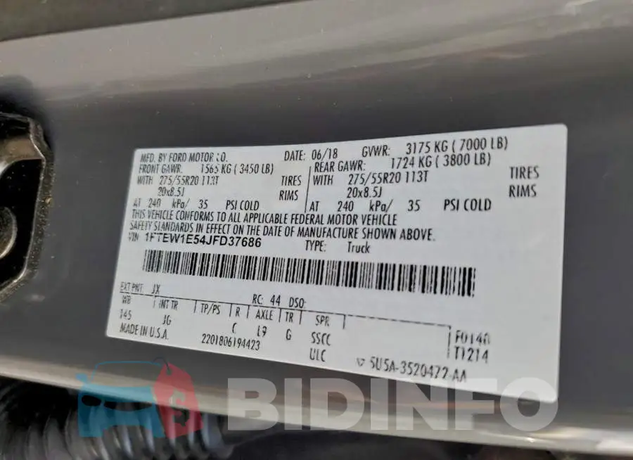 1FTEW1E54JFD37686 Photo# 12