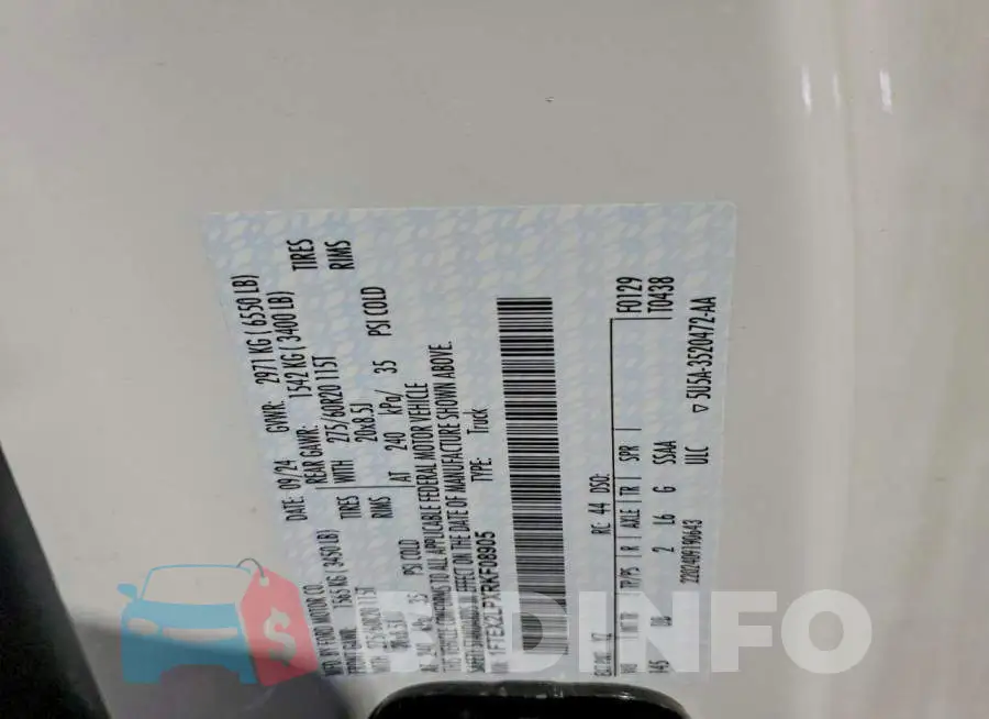 1FTEX2LPXRKF08905 Photo# 13