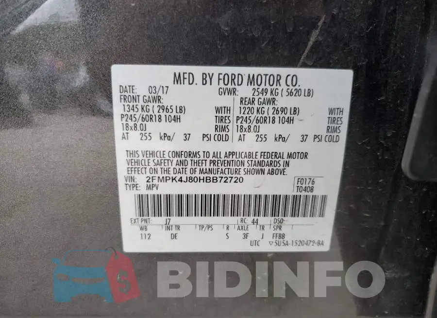 2FMPK4J80HBB72720 Photo# 13