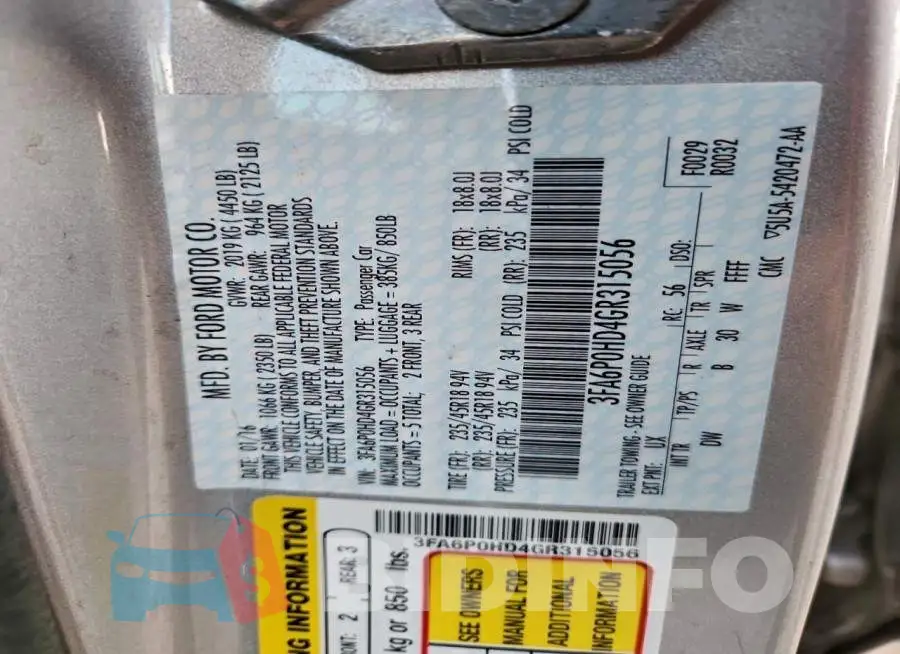 3FA6P0HD4GR315056 Photo# 12