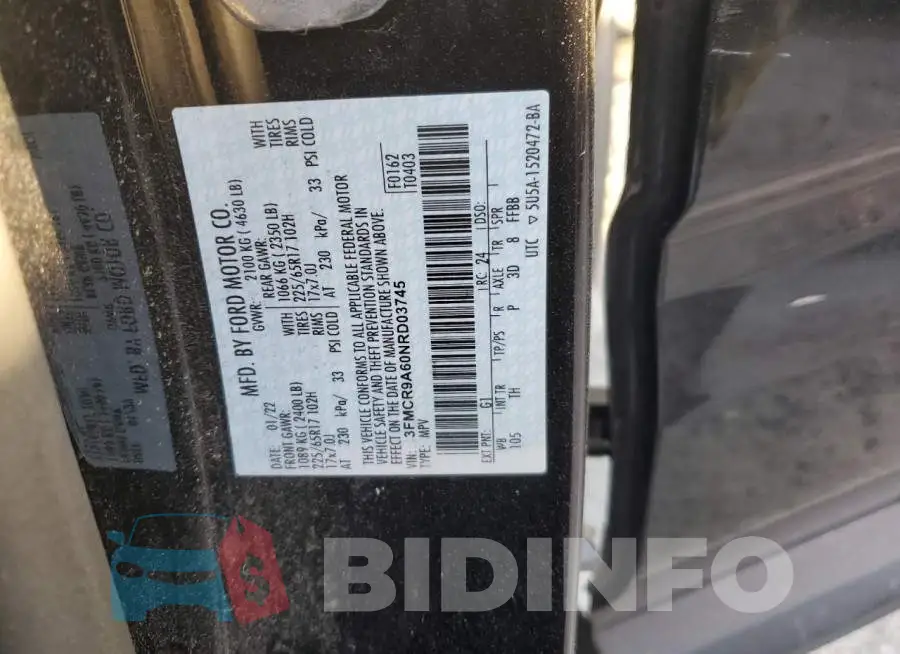3FMCR9A60NRD03745 Photo# 14