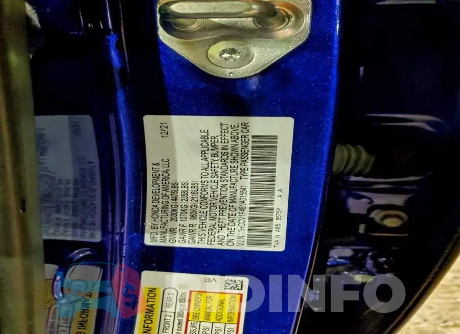 1HGCV1F46NA015541 Photo# 13