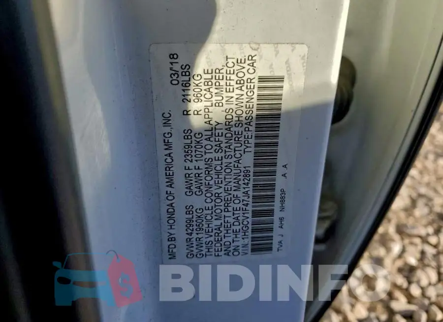 1HGCV1F47JA142891 Photo# 13