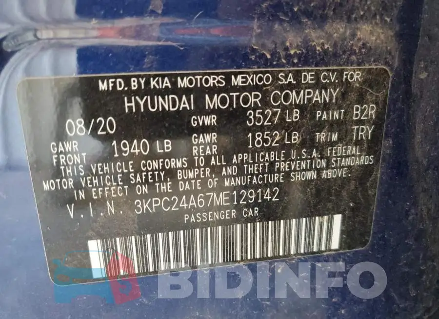 3KPC24A67ME129142 Photo# 12