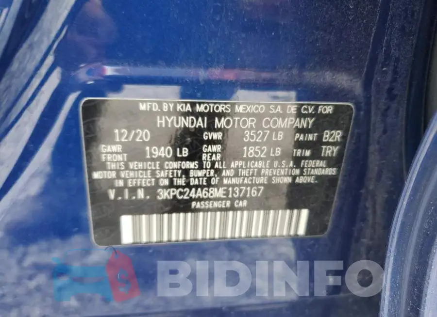 3KPC24A68ME137167 Photo# 13