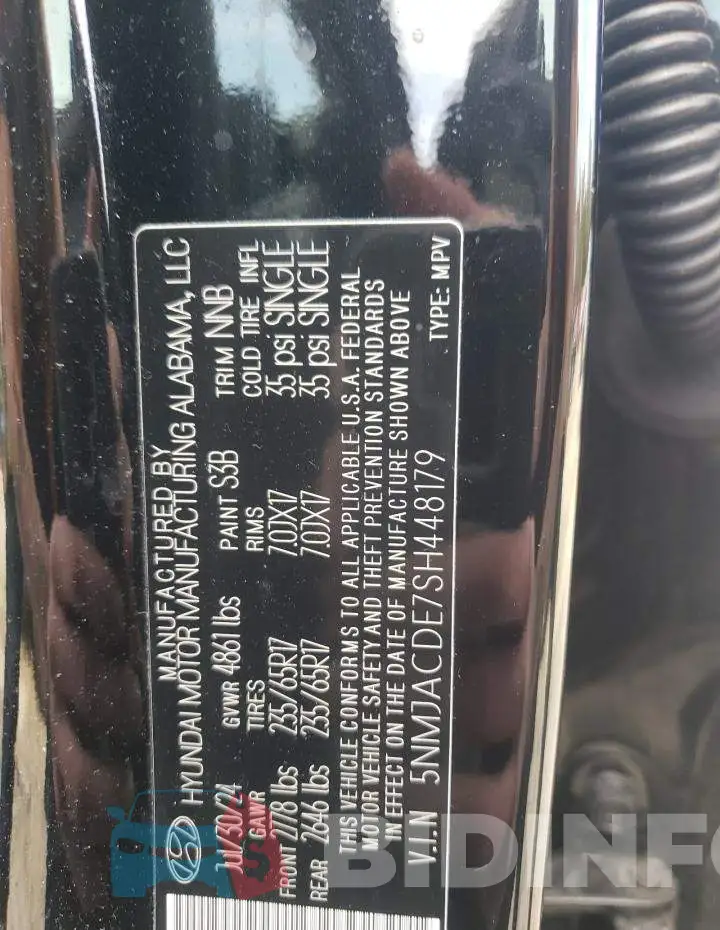 5NMJACDE7SH448179 Photo# 13