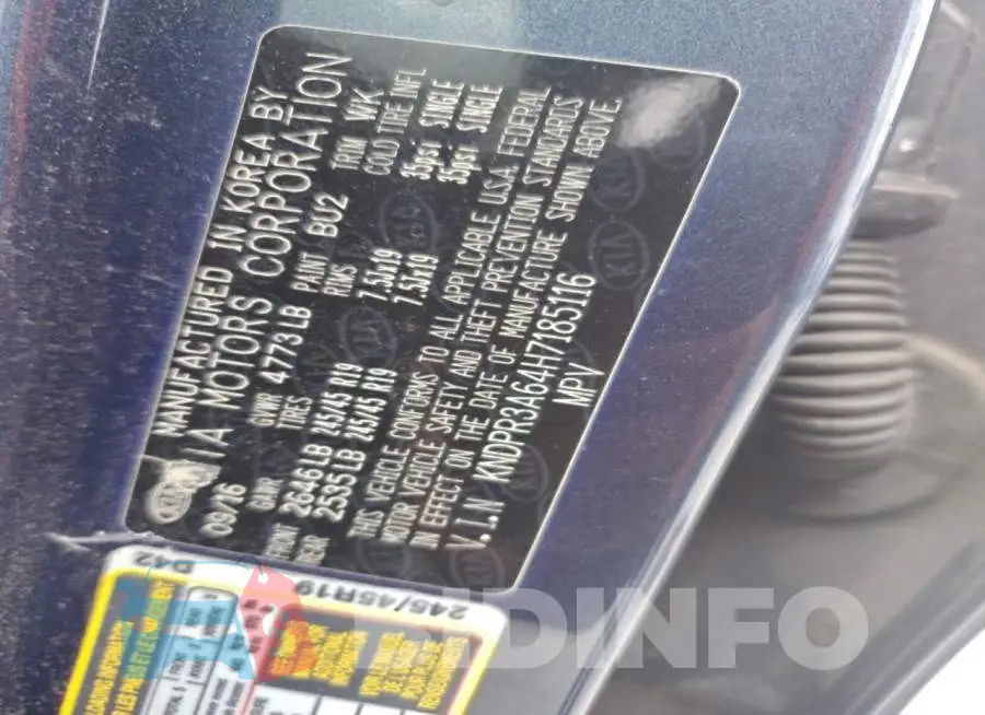 KNDPR3A64H7185116 Photo# 13