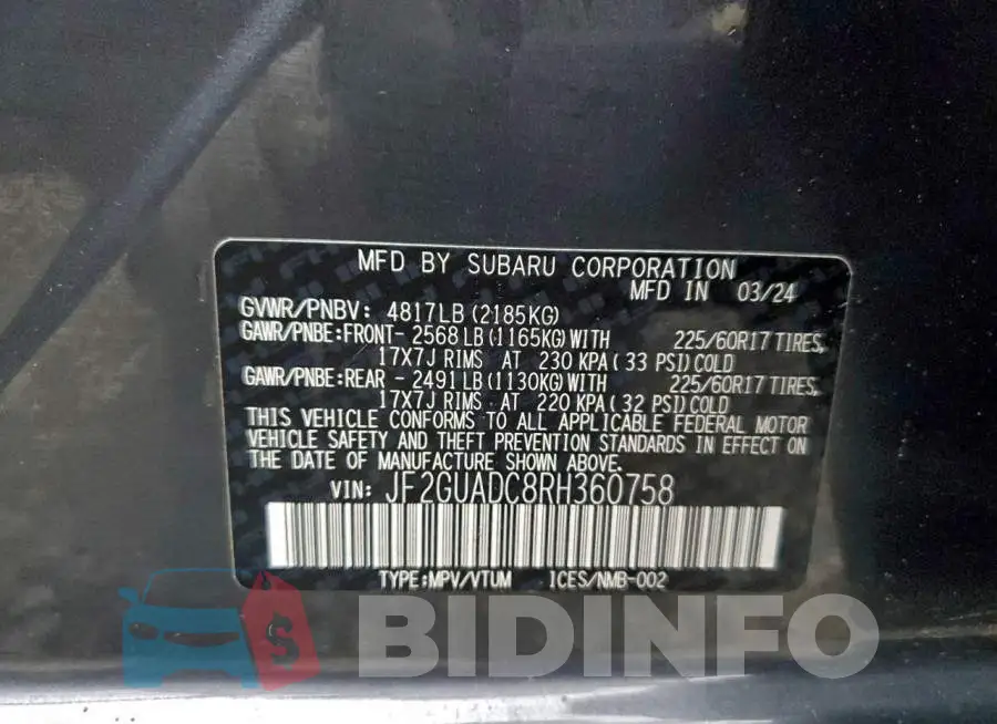 JF2GUADC8RH360758 Photo# 12