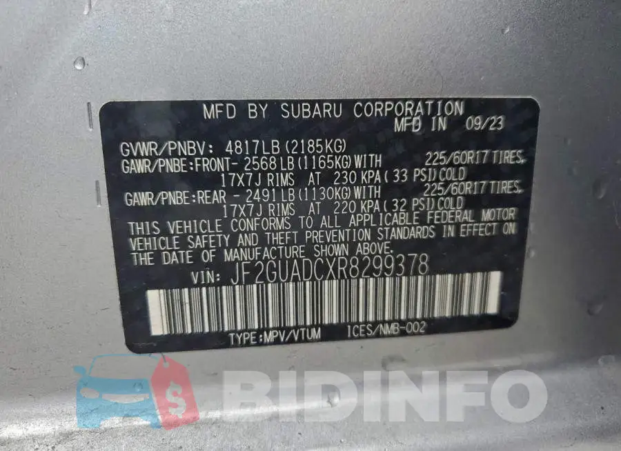JF2GUADCXR8299378 Photo# 13