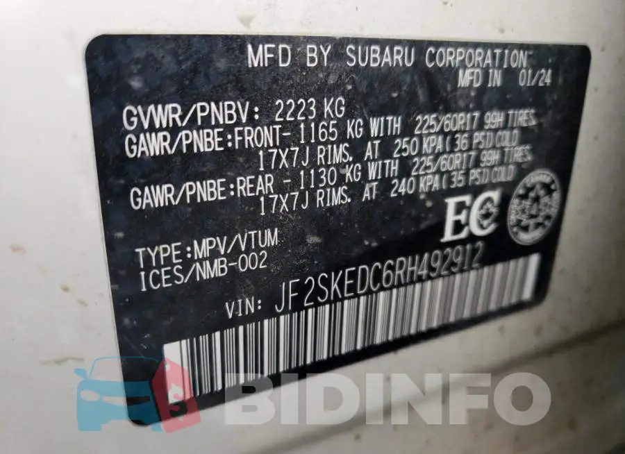 JF2SKEDC6RH492912 Photo# 13