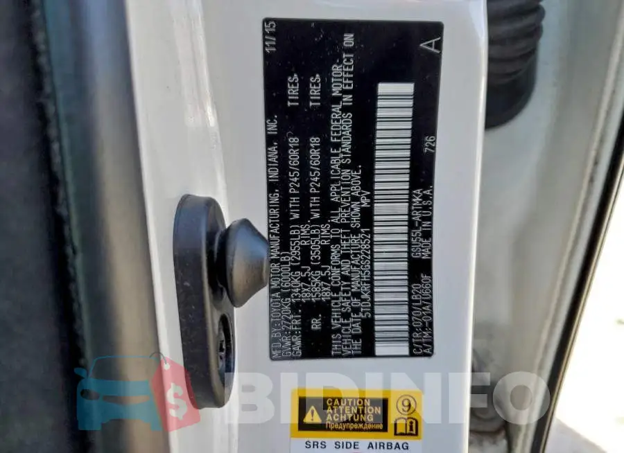 5TDJKRFH5GS228521 Photo# 14