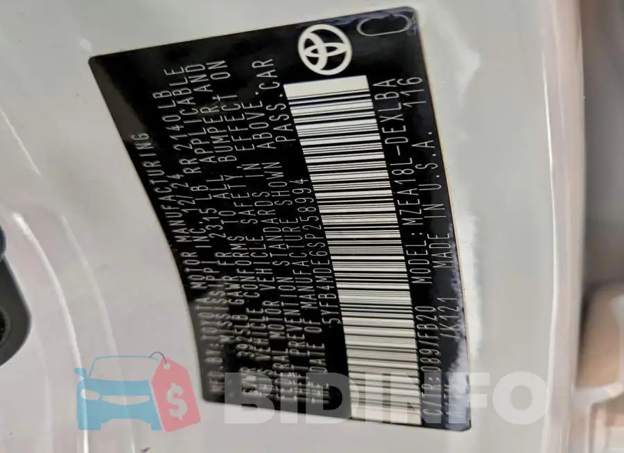 5YFB4MDE6SP258994 Photo# 12