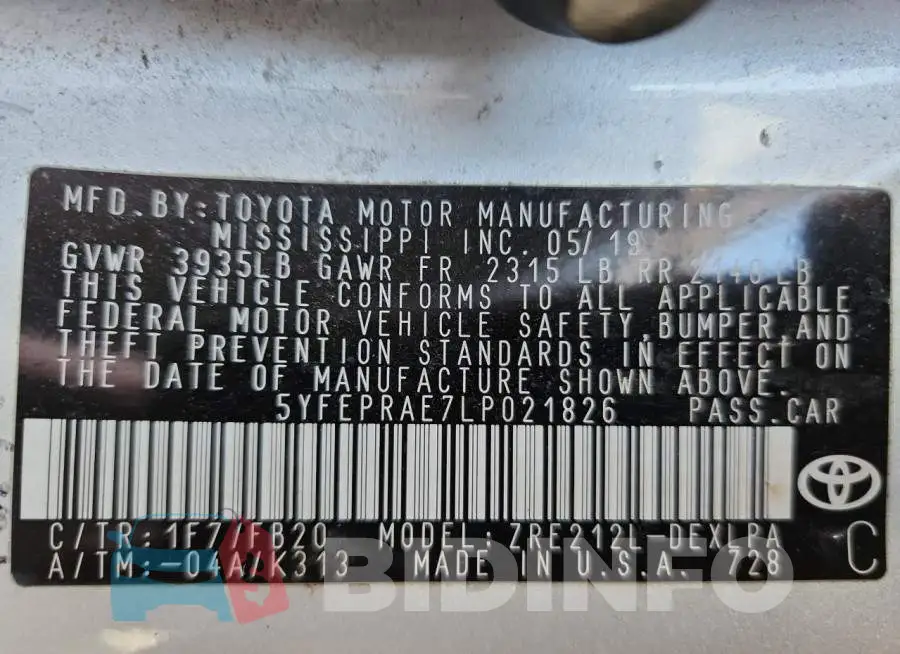 5YFEPRAE7LP021826 Photo# 12