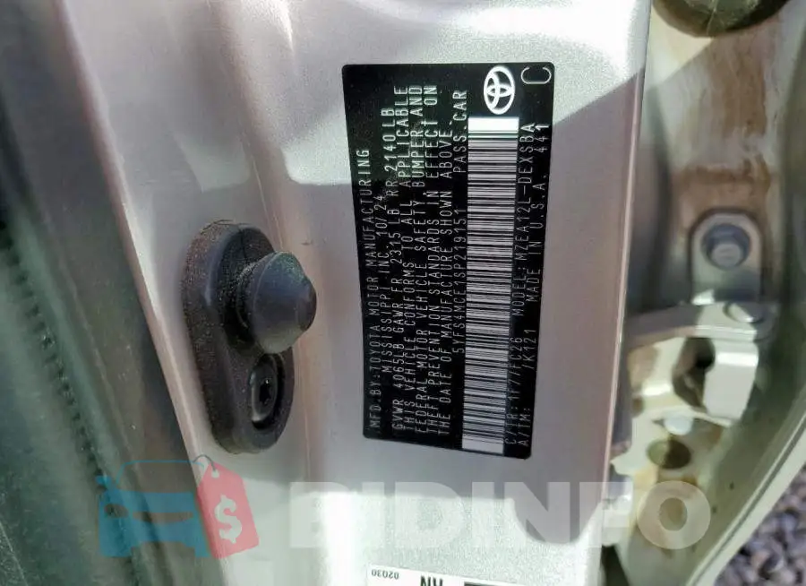 5YFS4MCE1SP219151 Photo# 13