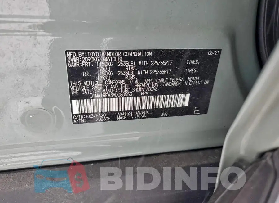 JTMW1RFV3MD080553 Photo# 12