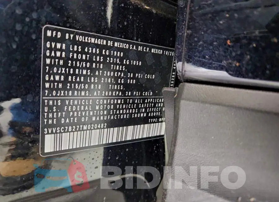 3VVSC7B27TM020482 Photo# 13