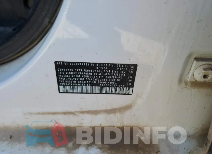 3VW267AJ5GM384191 Photo# 12