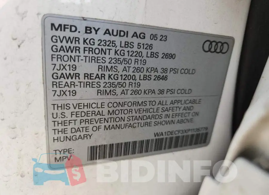 WA1DECF3XP1135779 Photo# 13