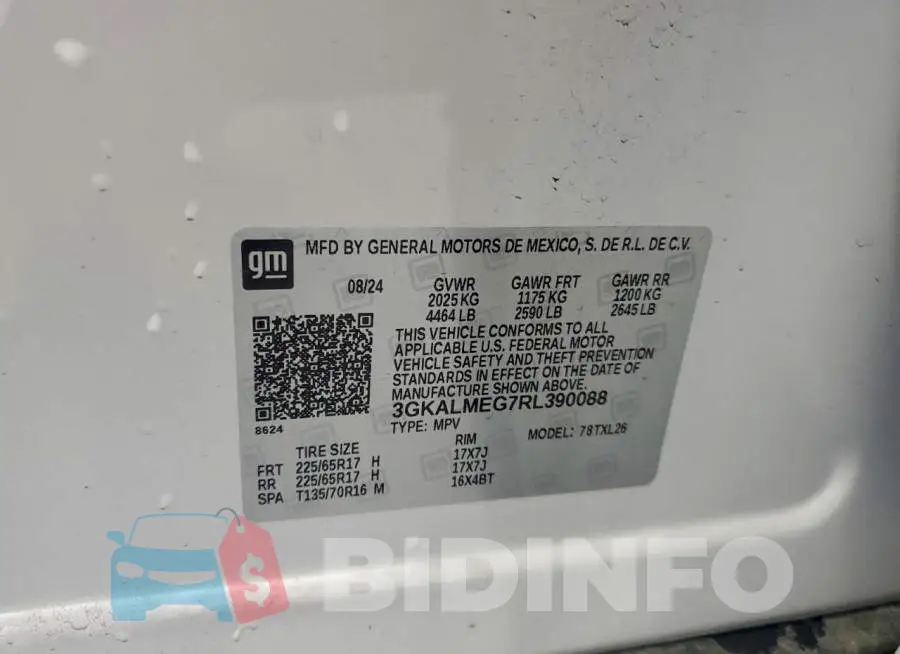 3GKALMEG7RL390088 Photo# 13