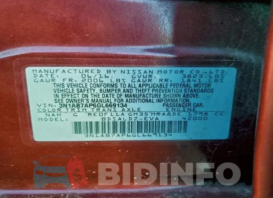 3N1AB7AP6GL669134 Photo# 12