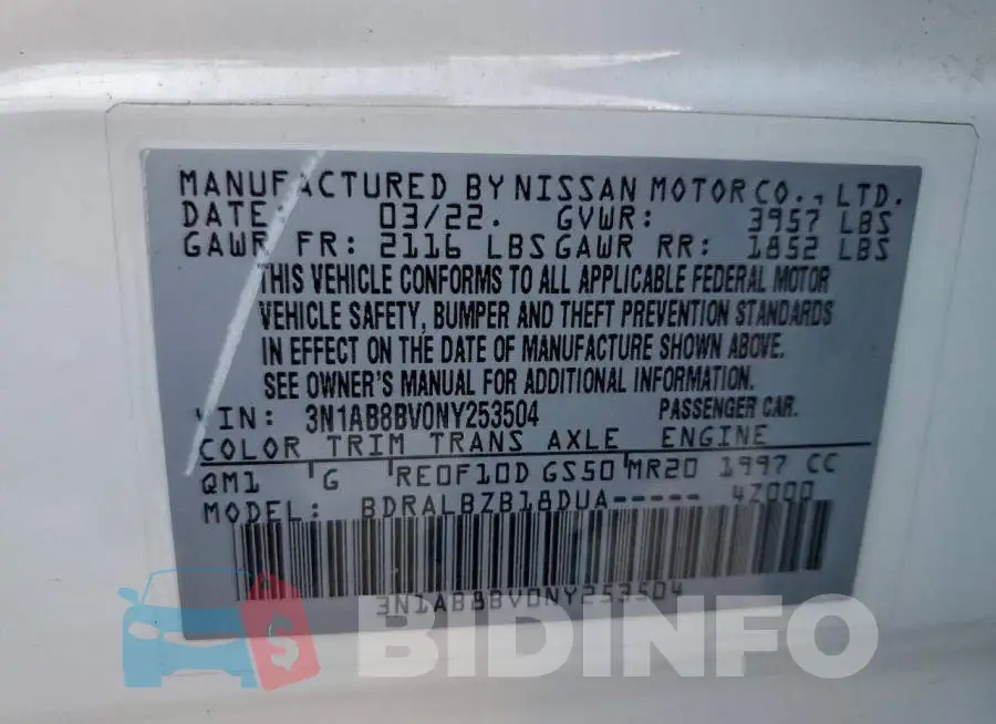 3N1AB8BV0NY253504 Photo# 12