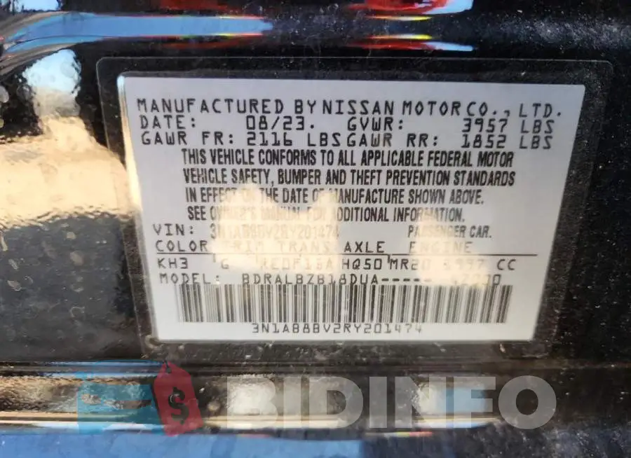 3N1AB8BV2RY201474 Photo# 13