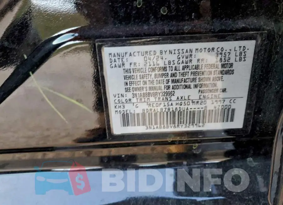3N1AB8BV8RY329962 Photo# 12