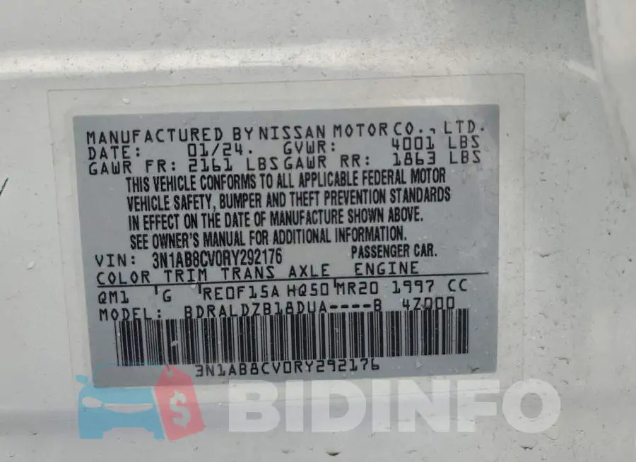 3N1AB8CV0RY292176 Photo# 12