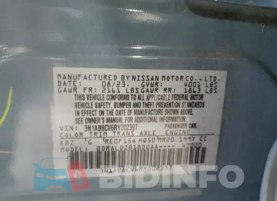 3N1AB8CV6RY202397 Photo# 12