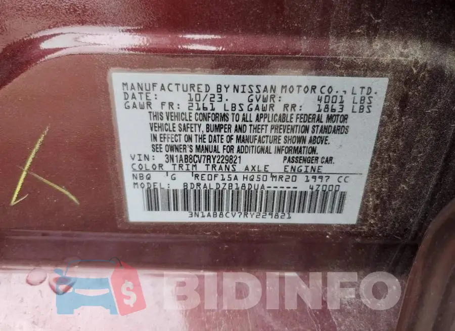 3N1AB8CV7RY229821 Photo# 12