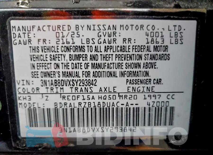 3N1AB8DVXSY293842 Photo# 13