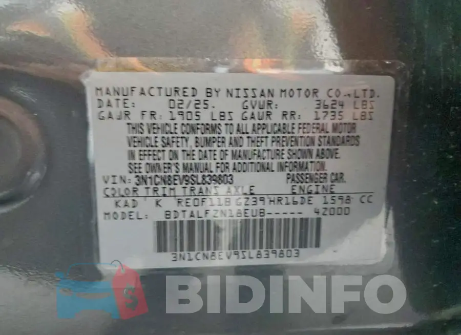 3N1CN8EV9SL839803 Photo# 12