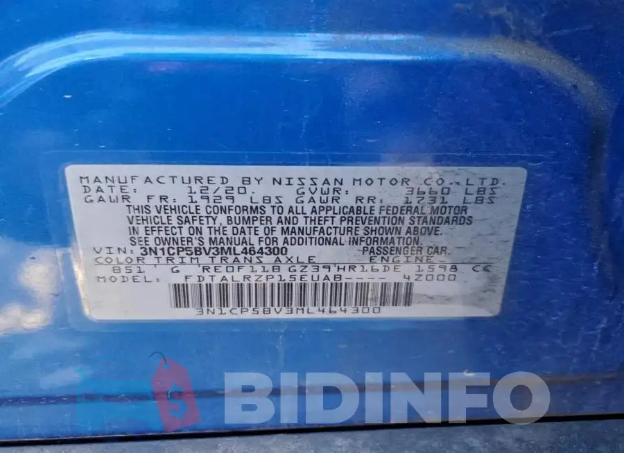 3N1CP5BV3ML464300 Photo# 13