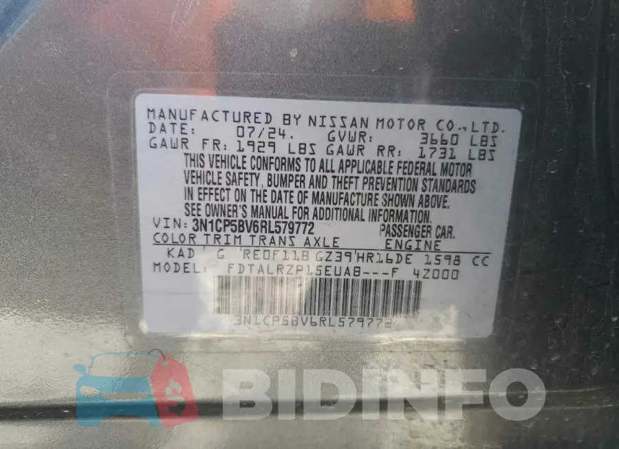 3N1CP5BV6RL579772 Photo# 13