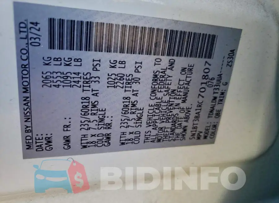 5N1BT3BA1RC701807 Photo# 13