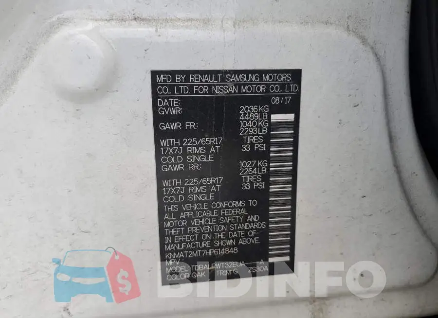 KNMAT2MT7HP614848 Photo# 12
