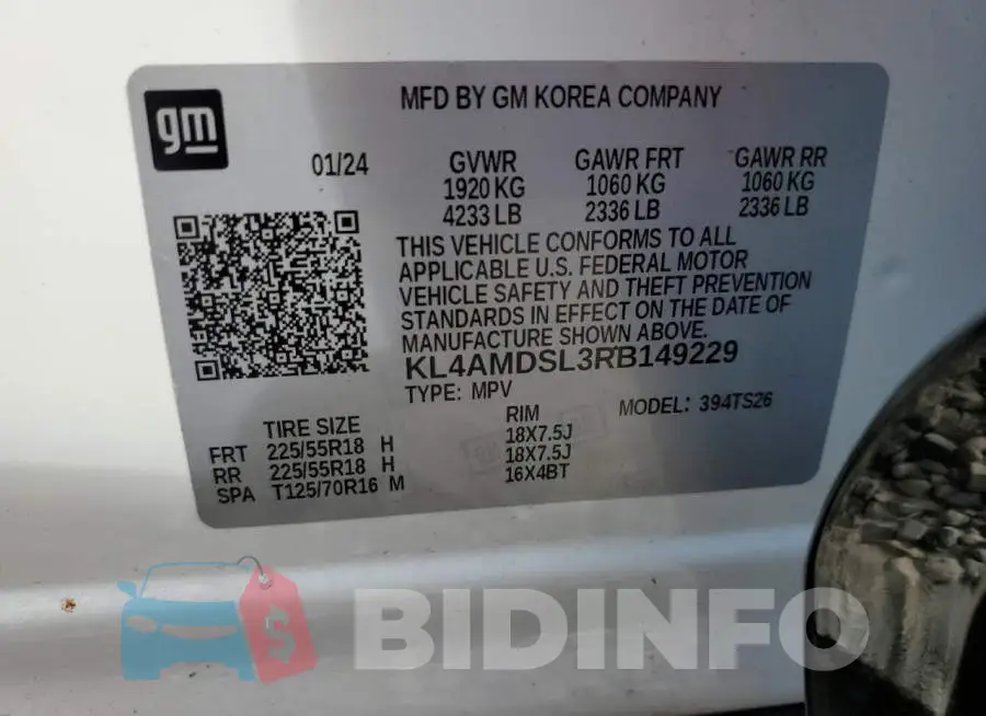 KL4AMDSL3RB149229 Photo# 12