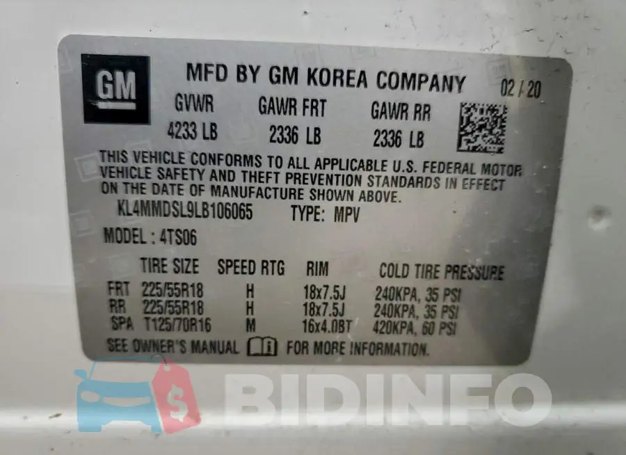 KL4MMDSL9LB106065 Photo# 12