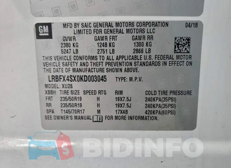 LRBFX4SX0KD003045 Photo# 13