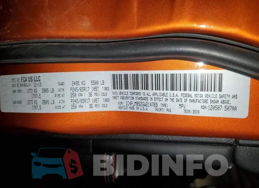 1C4PJMBS2GW214769 Photo# 13